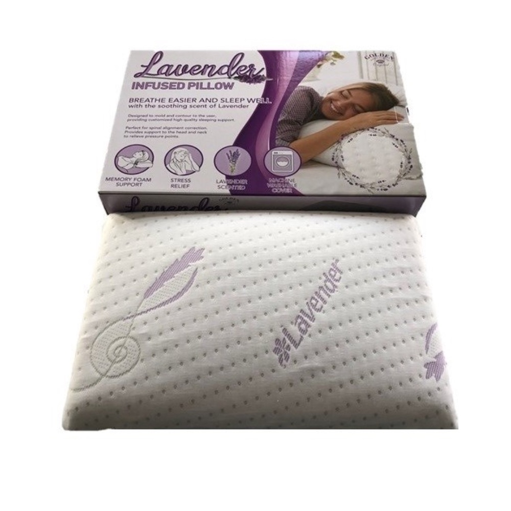 LAVENDER INFUSED MEMORY FOAM PILLOW SIZE :24"X16"